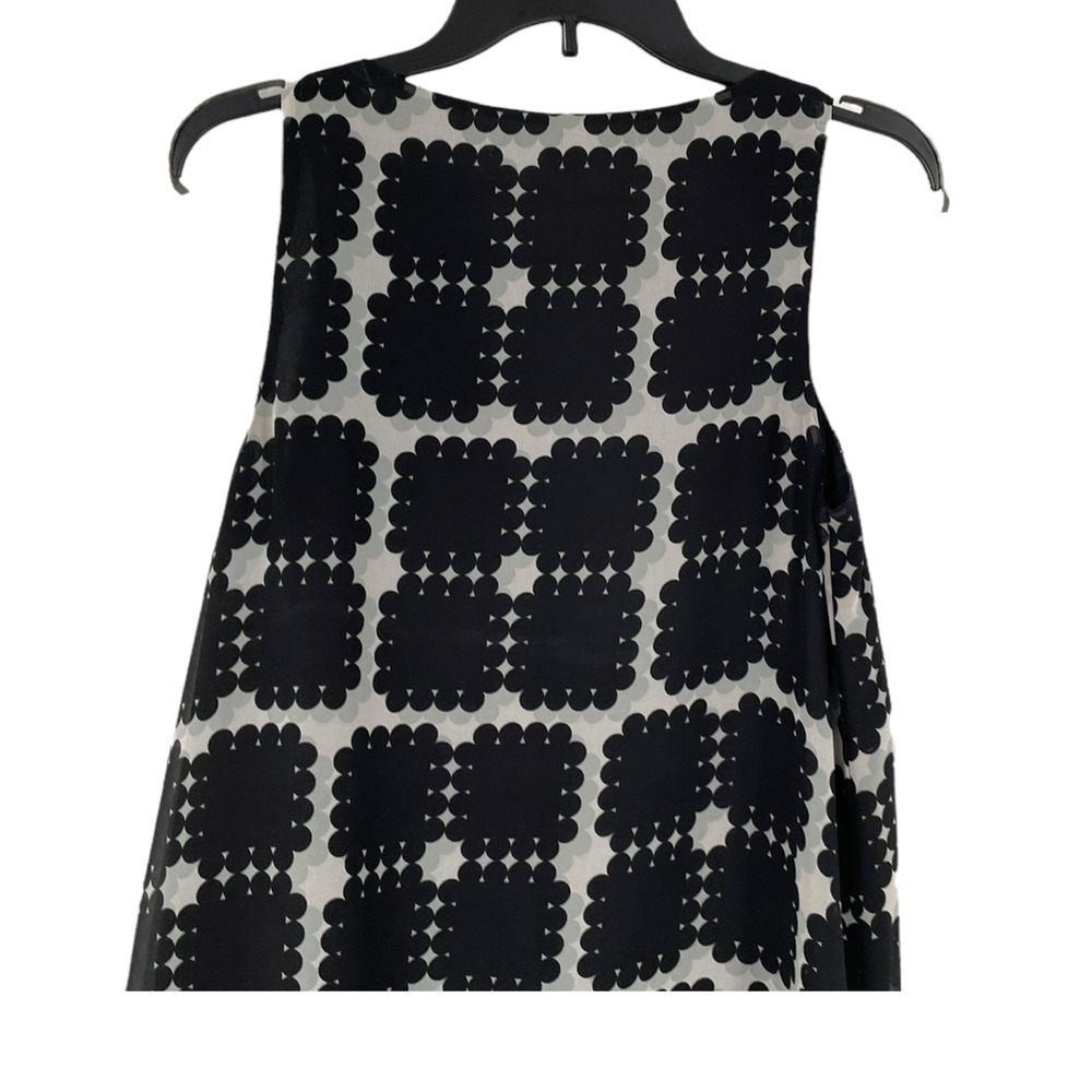 MAX STUDIO BLACK AND WHITE SLEEVELESS SWING STYLE DRESS - Picture 7 of 10